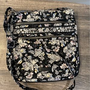 Black Floral Vera Bradley Crossbody